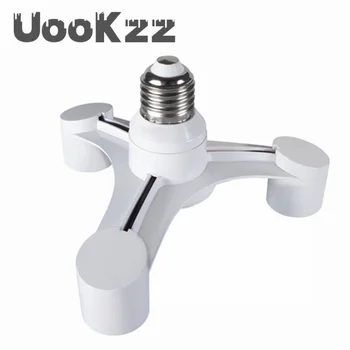 UooKzz 3-In-1 E27 3-E27 Estesa Lampada LED Lampadine Zoccolo Adattatore Splitter Titolare Lampadine Socket Per Photo Studio