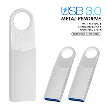 USB3.0 Flash Drive Pendrive 128gb флешка Usb Pen Drive 64gb, 32gb, 16gb e 8gb di Metallo USB 3 0 Bastone ad Alta Velocità Usb Flash Drive