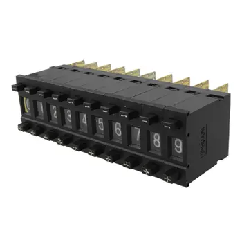 UXCELL 10Pcs Singola Unità Pushwheel selettore Rotativo Km1 0-9 Due Switch Per Ottenere Aumentando la Sequenza O la Sequenza di Ridurre
