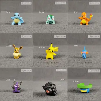 Vera massa di Anime Pokemon Piccolo Lotad Mudkip Morpeko Eevee Gengar Litten Azione Figura Modello di Giocattoli Regalo per i Bambini