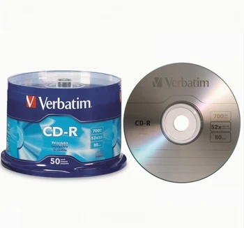 Verbatim CD-R Vuoto Argento Disco CD Dischi CDR 80min 700MB 52X 50Pack