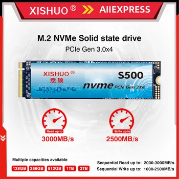 Xishuo M. 2 2280 NVMe PCIe Gen 3.0x4 SSD 128gb, 256 gb, 512 GB Per Portatile SSD da 1TB ssd Interna Unità Disco Rigido MSI Asro