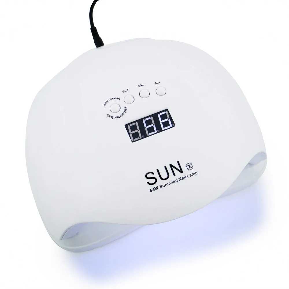 SOLE X5 plus 54W Nail Asciugatrice UV Lampada LED per Unghie smalto Gel Polimerizzazione Lampada con Fondo 30/60/99s Timer Display LCD Manicure