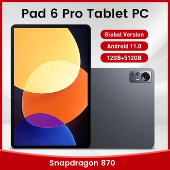 2023 Nuovo HD 4K con Schermo Globale Tablet Snapdragon 870 Android 12GB di RAM da 512 gb ROM Tablette PC 5G Dual SIM WIFI Telefonata TABL