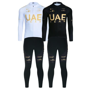 2024 Oro Cycling Jersey EAU Team Bike Inverno Giacche Pantaloni di Vestito degli Uomini 20D Ropa Ciclismo Pile Termico Bicicletta Maillot Abbigliamento