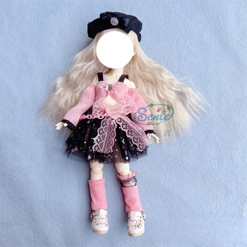 30cm BJD Doll Abbigliamento Bambola Abito da Sposa Abiti per bambole Accessori Ragazze fai da te Dress Up Giocattoli (Bambole,Senza Scarpe)