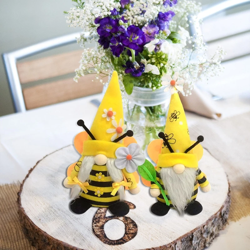 La festa della mamma, Primavera, Pasqua Bumble Bee Gnome Tomte Nisse svedese Elf Casa Colonica Arredamento Cucina, Scaffale a più Livelli Vassoio Decorazioni