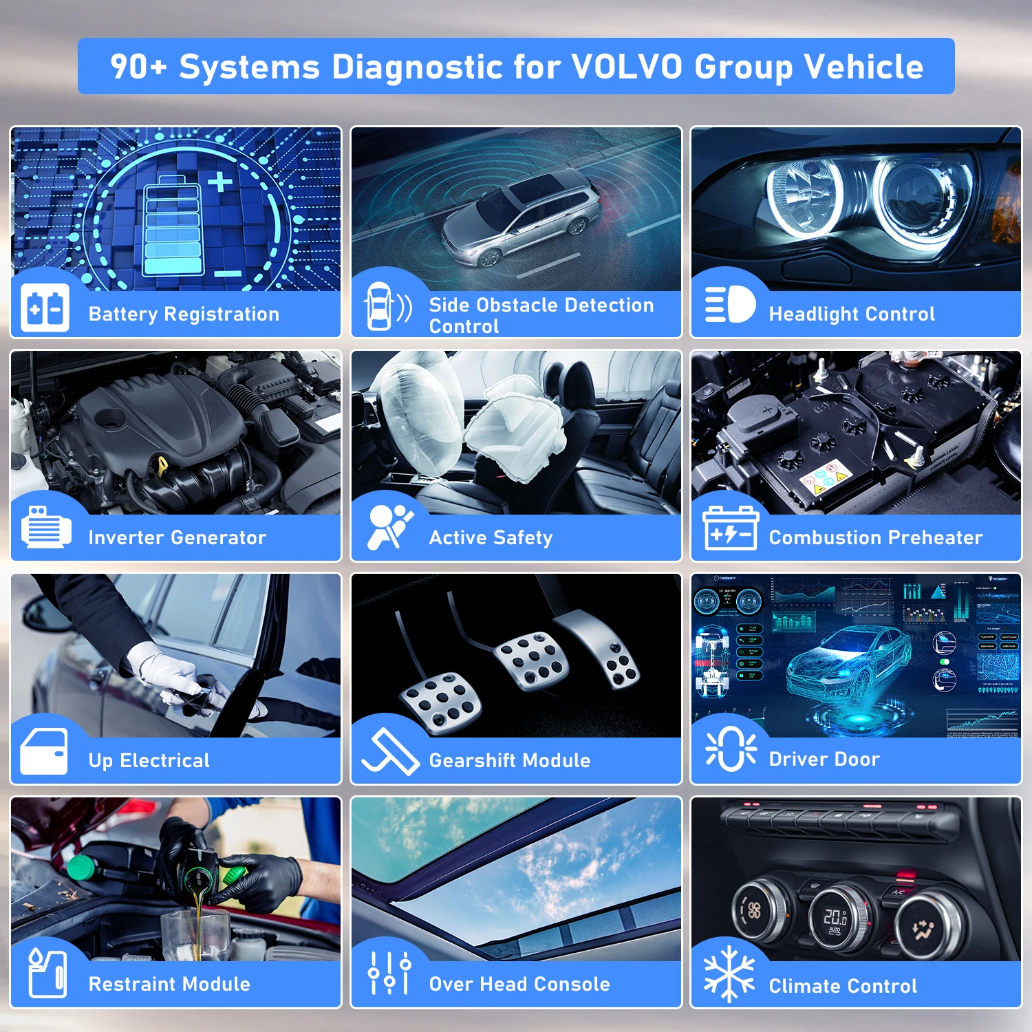 AUTOPHIX 7110 OBD2 Scanner Diagnostica Completa di Sistemi di Scansione Strumento Per Volvo Auto Lettore di Codice di Controllo della Batteria Per Volvo Dopo il 1996
