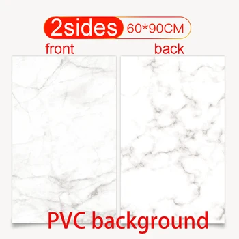 60X90cm PVC Doppio Lati Fondali fotografici Impermeabile Premium Marmo Texture di Sfondo Per Foto di Alimenti Gioielli Mini-Elementi