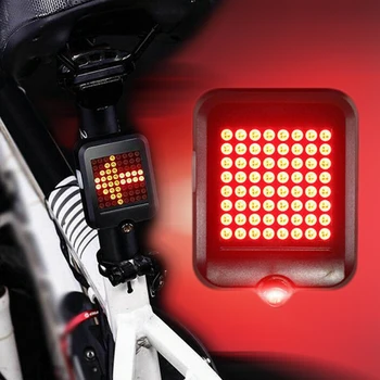 64 LED indicatori di direzione Luce Automatico, Indicatore di Direzione Bici Posteriore Fanale posteriore per Mountain USB Ricaricabile Bicicletta Luce