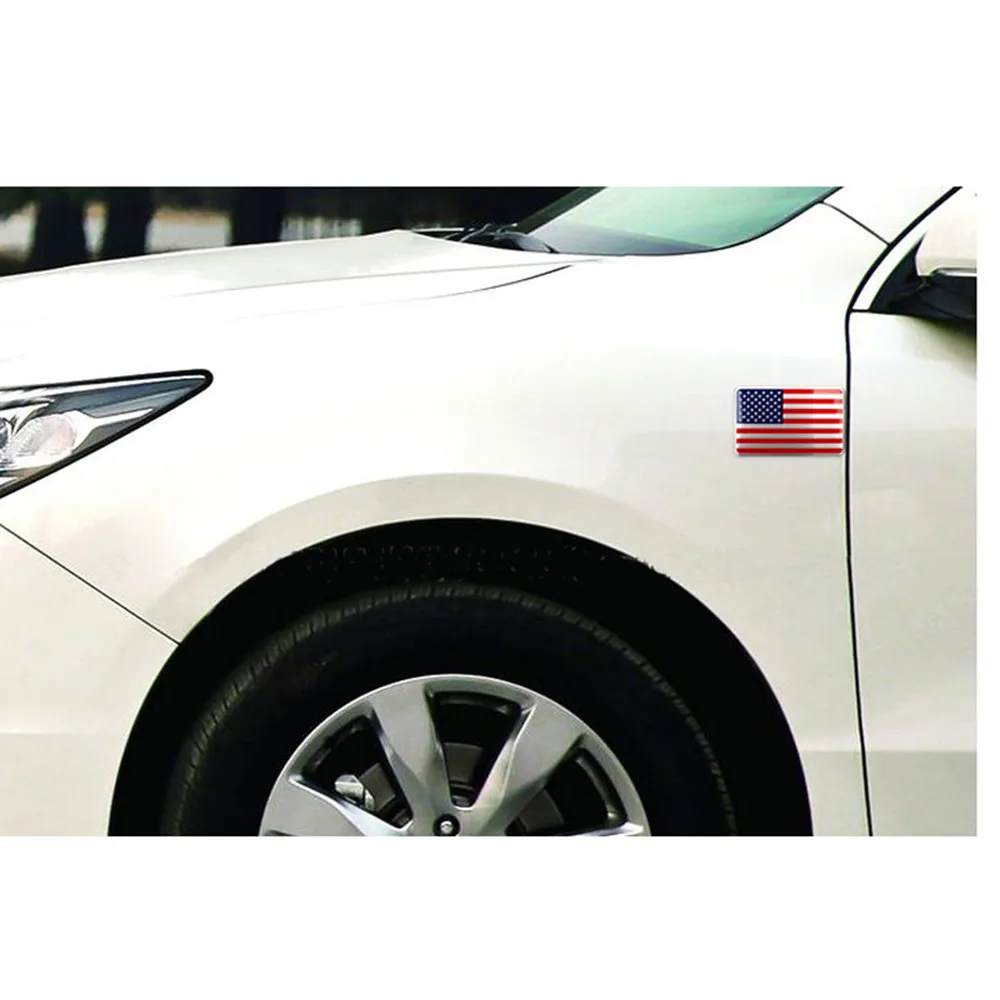 DSYCAR Auto Moto Accessori Esterni Grande Paese Stati Uniti d'America USA Bandiera Nazionale della Lega di Alluminio Adesivi per Auto