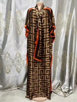 Africa Abito Stampa Boemia Hijab veste sexy femme Elegante Musulmani Abaya a vestire le donne di estate Broder Riche Sexy Lady Partito maxi spiaggia