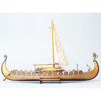 Antica barca a Vela Costruzione di un Modello Kit in Scala 1/50 Nave Vichinga Classic Boat Kit Adulto Montaggio fai da te Decorazione inglese Manuali