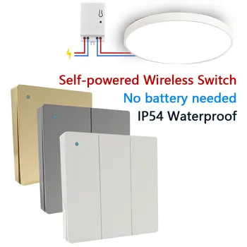 Auto-Pow lampada da Parete con Interruttore wireless autoalimentati di Controllo Remoto Senza la Batteria Senza Filo IP54 Impermeabile all'Aperto dell'Interno cinetica interruttore