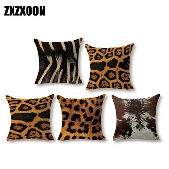 Bella Leopard Grano di Legno Decorativi Cuscini Caso la Decorazione Domestica Accessori Divano Cuscino Coprire per il salone