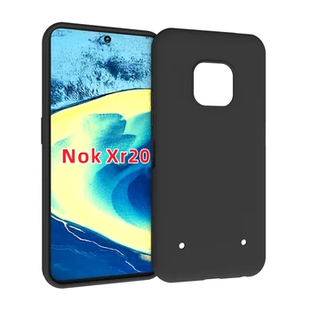 Compatibile con Nokia XR20, Nero Opaco Antiscivolo antiscivolo, Morbido TPU Trasparente in Silicone Trasparente Case Cover per Nokia XR20 Casi