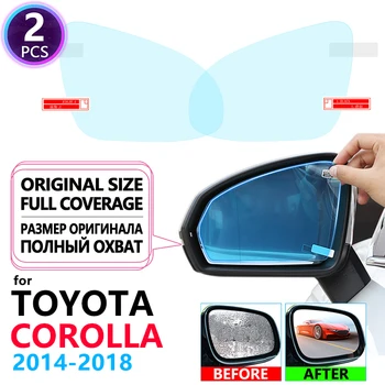 Completo di Coperchio Anti-Nebbia Film Impermeabile Specchio Retrovisore per Toyota Corolla E170 E160 2014~2018 Adesivo Auto Accessori 2015 2016 2017