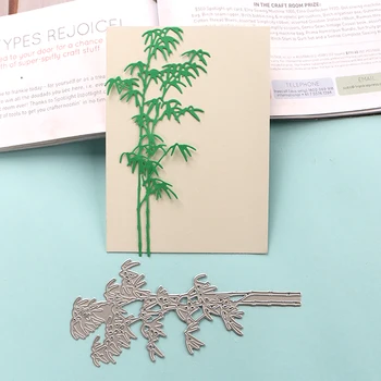 DUOFEN il TAGLIO del METALLO MUORE di bambù, foglie di albero stencil fai da te Carta Scrapbook Album 2021 nuovo