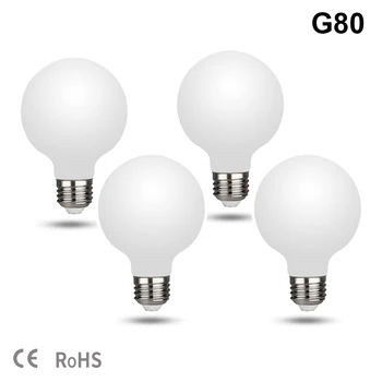 Edison LED Lampadina del Globo di E27 5W G80 Vetro Satinato Lampadina 85-265V Bianco Caldo 2700K bianco Naturale 4000K bianco Freddo 6000K Lampada