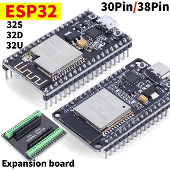 ESP32 Scheda di Sviluppo WiFi+Bluetooth Ultra-Basso Consumo energetico Dual Core ESP-32S ESP32-né mancheranno-32D/32U ESP 32 scheda di Espansione