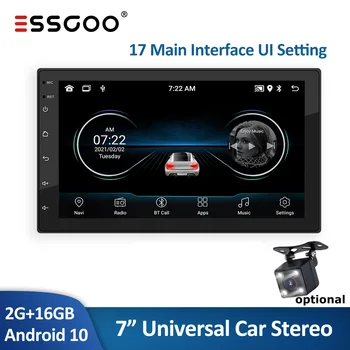 ESSGOO 7 pollici 2 Din Auto Radio Android 10 GPS di Navigazione Automatica Stereo Multimediale Universale Per Volkswagen Nissan Hyundai Toyota