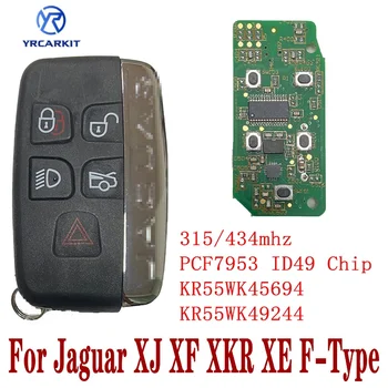 Fob Per Jaguar XF XJ XK XE XJL 2013-2017 315mhz/433mhz Keyless ID49 Chip FCC:KOBJTF10A 5Buttons Smart Remote di Chiave dell'Automobile
