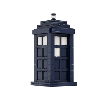 Gobricks MOC Apribile Doctor Who Tardis Building Block Kit Blu Stand Tardis Viaggio nel Tempo Porta Macchina Navetta Mattoni Bambini Giocattoli