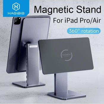 Hagibis Regolabile supporto Magnetico per iPad Pro 12.9 3 ° /4 ° /5 ° /6 ° 11 Aria 10 Tablet Titolare Del 10,9 Rotazione staffa USB Hub C