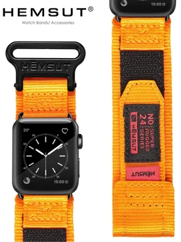HEMSUT Per Apple Watch Band 38 41 42 45 Sport in Nylon Cinghie da Polso Per Ultra 49MM Mini Band 4 Iwatch 7 5 2 3 6 Se