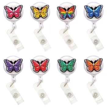 Il Nuovo Colore di Stile della Farfalla Retrattile in Plastica Bobina del Distintivo Titolare Infermiera Mostra Enfermera Titolare della Carta di accessorio