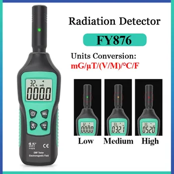 Mastfuyi FY876 Palmare EMF Meter Rivelatore di Radiazione Elettromagnetica Monitor Domestico di Alta Precisione di Radiazione a Onda Tester