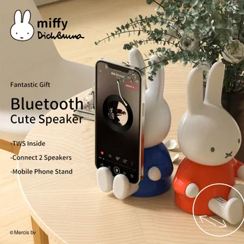 Miffy Altoparlante di Bluetooth della Carta di TF Carino Wireless Speaker Stereo di Musica all'Aperto Vibro Altoparlanti Subwoofer Altoparlante Desktop Kawaii