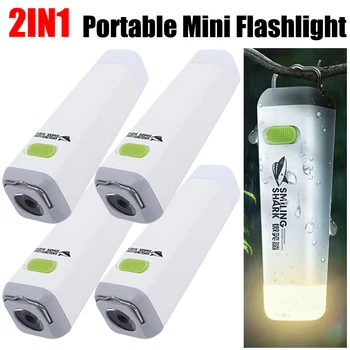 Mini Ultra Helle LED Taschenlampen USB Lade Tragbare Taschenlampen 2In1 Wasserdichte all'Aperto Leistungsstarke Taschenlampe Lampe