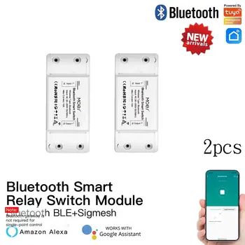 MoesHouse Bluetooth Smart Relè Modulo Singolo Punto di Controllo Sigmesh di Controllo Remoto senza fili con Alexa di Casa Google tuya