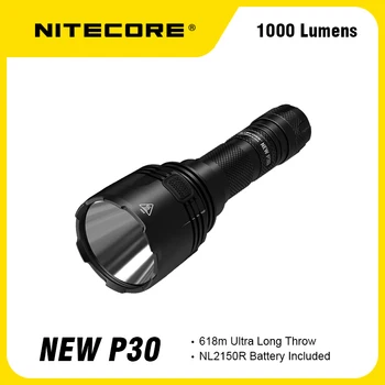 NITECORE NUOVO P30 Torcia 1000Lumen XP-L HI V3 LED 8 Modalità di funzionamento della Torcia all'Aperto di Soccorso fascio di Luce distane 618M Spotlight