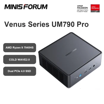 Nuovo MINISFORUM UM790 Pro Mini PC AMD Ryzen 9 7940HS Gioco Mini PC Finestra 11 Pro DDR5 5600MHz USB4 WiFi 6E Desktop Mini Computer
