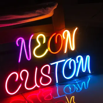 Personalizzato Segno al Neon del LED, Luce del Bambino di Nozze Decorazione della Parete di Arte Casa Bar all'Aperto Impermeabile Segno Muro di Camera al Neon Nome