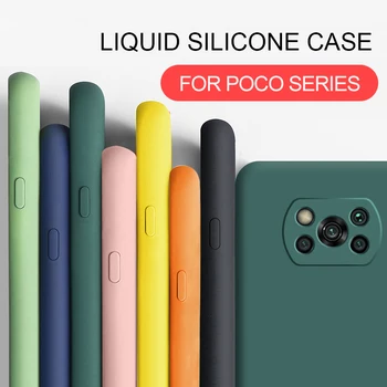 Poco X3 Pro X 3 NFC Caso Nuovo Full Cover Silicone Liquido Morbido Protettivo Posteriore Copre i Casi Per Xiaomi Poco X3 Pro Pocox3 X 3 NFC