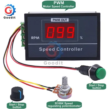 PWM DC motor speed controller PWM 30A velocità regolabile in continuo regulatorMotor interruttore avanti e indietro interruttore start/stop