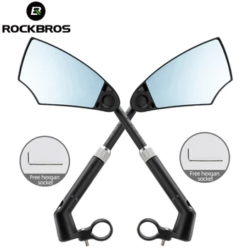 ROCKBROS Moto Specchietto Retrovisore Regolabile a 360 MTB Bici da Strada, Specchio Retrovisore Universale Specchio Moto Moto Specchietto Retrovisore