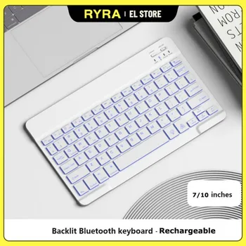 RYRA Ricaricabile Retroilluminazione della Tastiera di Bluetooth Per il computer Portatile PC Windows Phone Macbook Tablet Computer Magnetica Tastiera Wireless