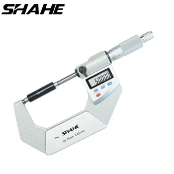 SHAHE IP65 Elettronico Digitale Esterno Micrometro 0-25/25-50/50-75 /75-100 mm Micrometro Digitale 0.001 mm