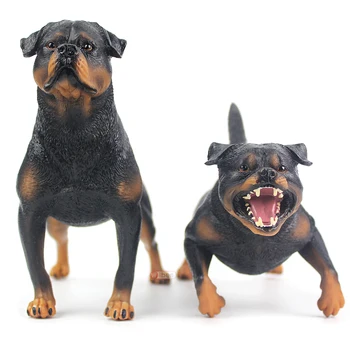 Simulazione Solida Grandi Rottweiler Modello Animale di peluche Pet Polizia cane Cane-fatti a Mano, decorazioni per Ragazzi e Bambini che Figura Modello