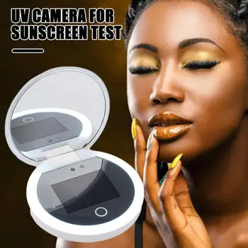 Smart protezione Solare UV Specchio da Trucco LED portatile di Bellezza di Specchio per il Trucco Portatile Ricaricabile Protezione per gli Occhi, Specchio per il Trucco