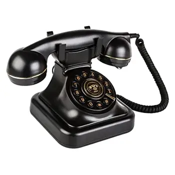 Telefono antico Vecchio Stile Fisso Pulsante Telefono con linea del Telefono di Casa con Regolazione del Volume Funzione Desk Telefonico Arredamento per Ornamento